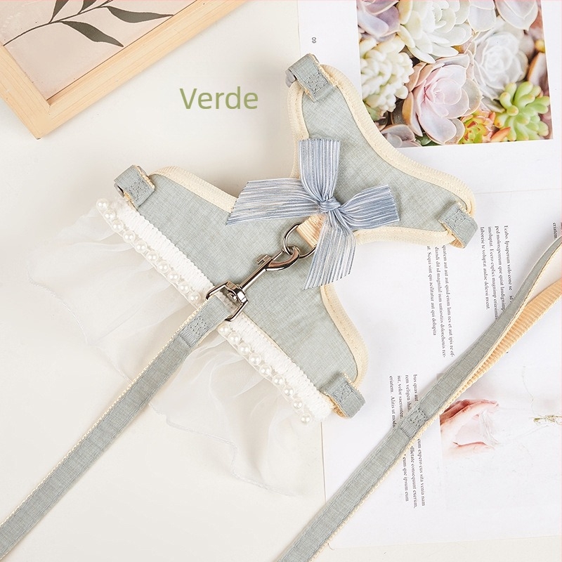 Hamă de pisică în stil vestă cu lesă - anti-evadare, curea piept, material pânză, origine Zhejiang, brand Do ha ha Meow