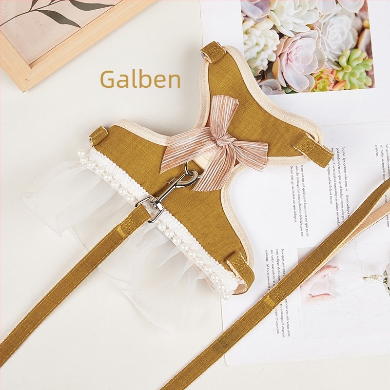 Hamă de pisică în stil vestă cu lesă - anti-evadare, curea piept, material pânză, origine Zhejiang, brand Do ha ha Meow