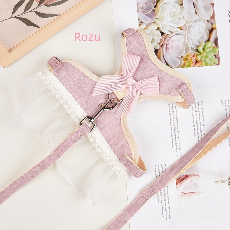 Hamă de pisică în stil vestă cu lesă - anti-evadare, curea piept, material pânză, origine Zhejiang, brand Do ha ha Meow