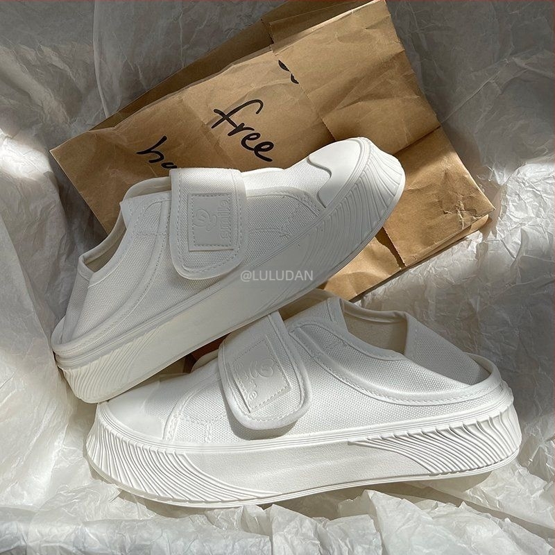 Adidași damă cu Velcro, înalt pe gleznă, din pânză, talpă de cauciuc vulcanizată, pentru vară