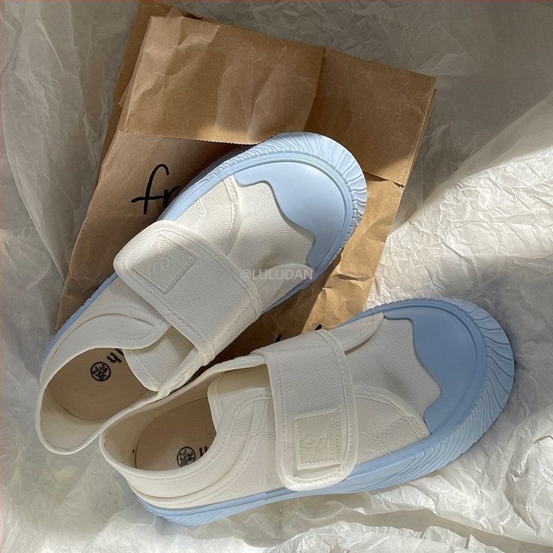 Adidași damă cu Velcro, înalt pe gleznă, din pânză, talpă de cauciuc vulcanizată, pentru vară