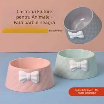 Bol dublu pentru câini și pisici, din plastic, pentru hrană și apă