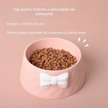 Bol dublu pentru câini și pisici, din plastic, pentru hrană și apă