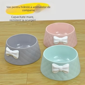 Bol dublu pentru câini și pisici, din plastic, pentru hrană și apă