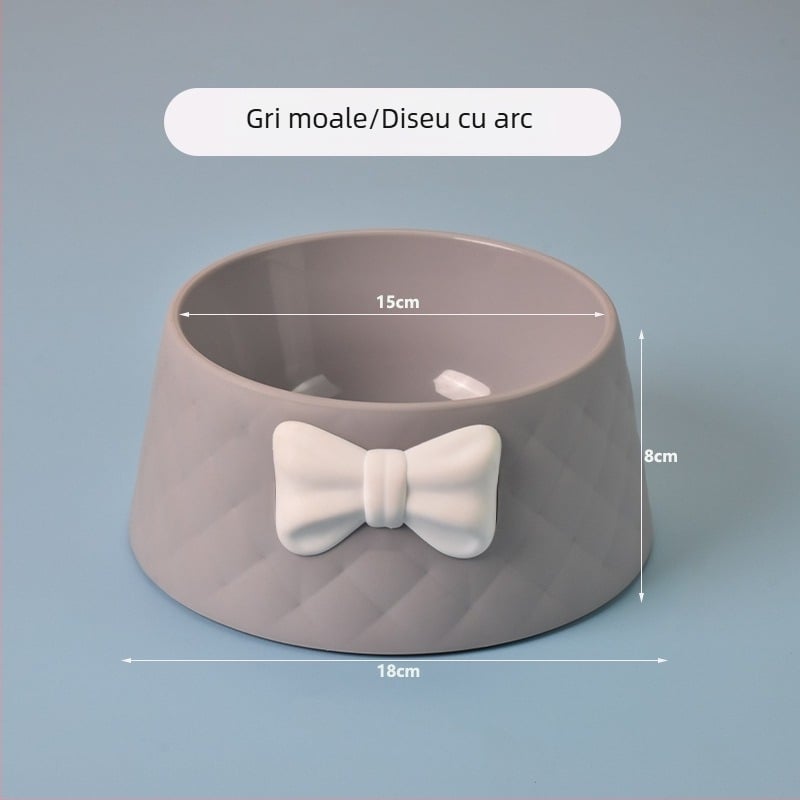 Bol dublu pentru câini și pisici, din plastic, pentru hrană și apă