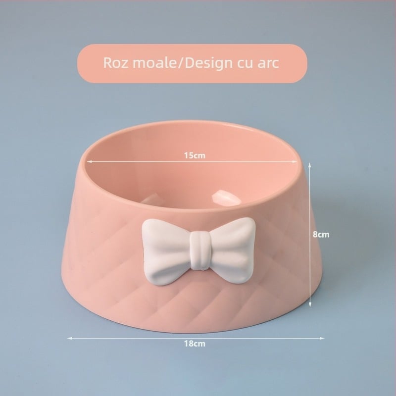 Bol dublu pentru câini și pisici, din plastic, pentru hrană și apă