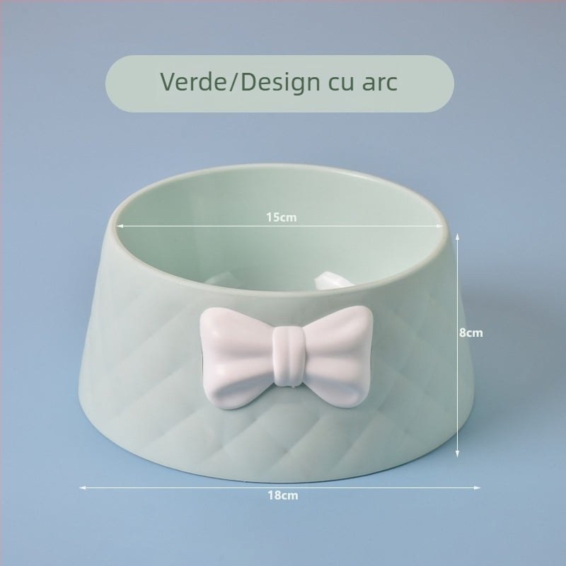 Bol dublu pentru câini și pisici, din plastic, pentru hrană și apă