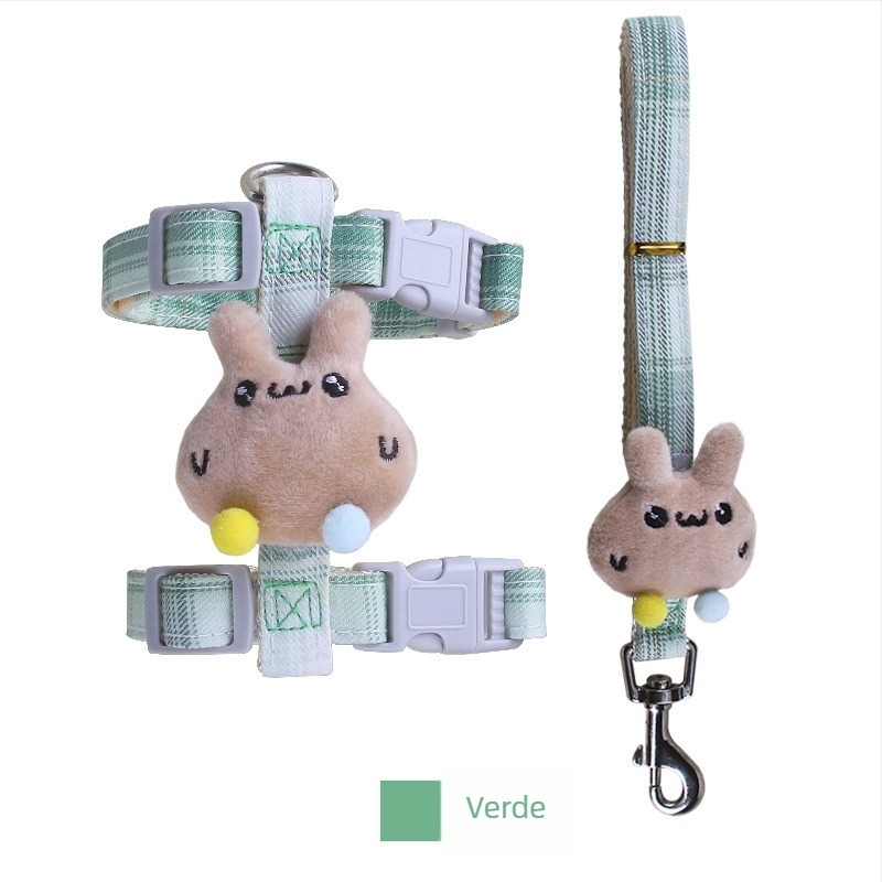 Lesă de Pisică Daimai | Nailon | Model cu iepuraș plush | Non-Extensibilă | Pentru pisici | Categorie: lanțuri și frânghii pentru animale de uzului