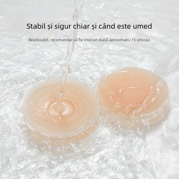 Banda siliconică pentru sâni – Fără urme, Respirabil, Nevăzută; Subțire; Formă mamelon rotund; Finisaj lucios