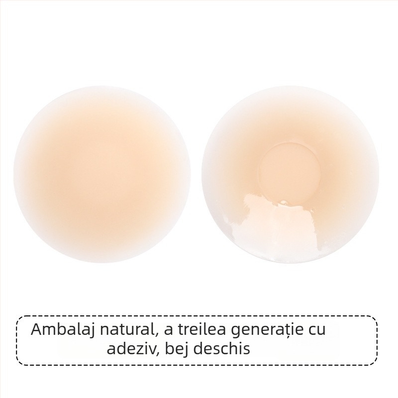 Banda siliconică pentru sâni – Fără urme, Respirabil, Nevăzută; Subțire; Formă mamelon rotund; Finisaj lucios