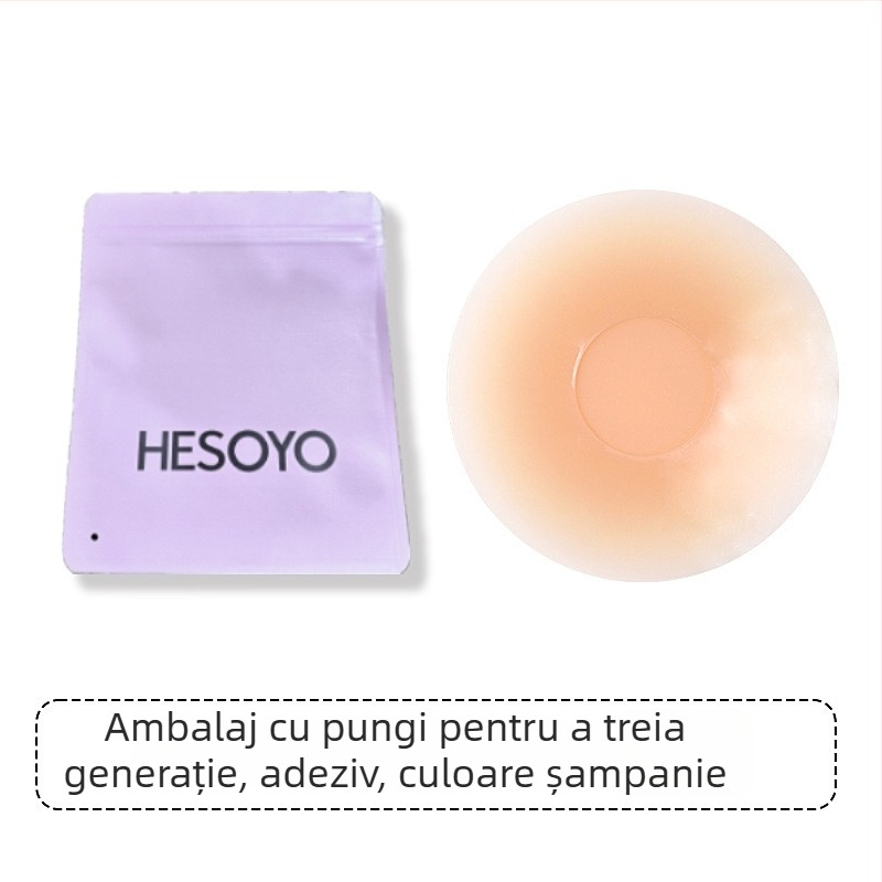 Banda siliconică pentru sâni – Fără urme, Respirabil, Nevăzută; Subțire; Formă mamelon rotund; Finisaj lucios