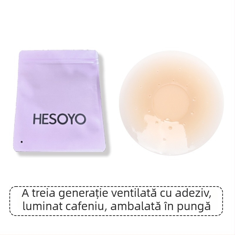 Banda siliconică pentru sâni – Fără urme, Respirabil, Nevăzută; Subțire; Formă mamelon rotund; Finisaj lucios