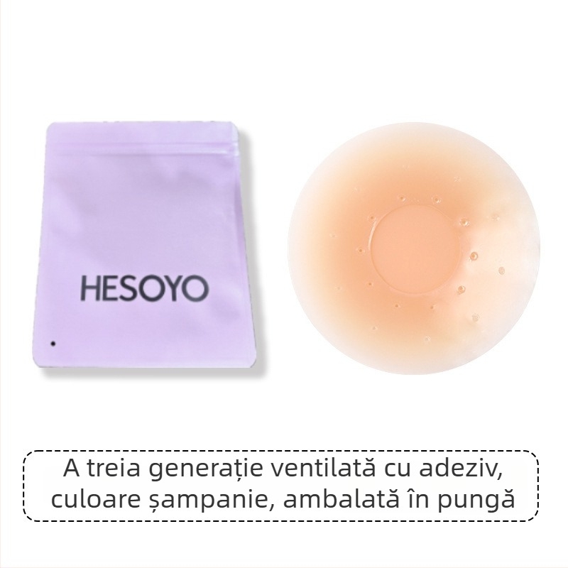 Banda siliconică pentru sâni – Fără urme, Respirabil, Nevăzută; Subțire; Formă mamelon rotund; Finisaj lucios