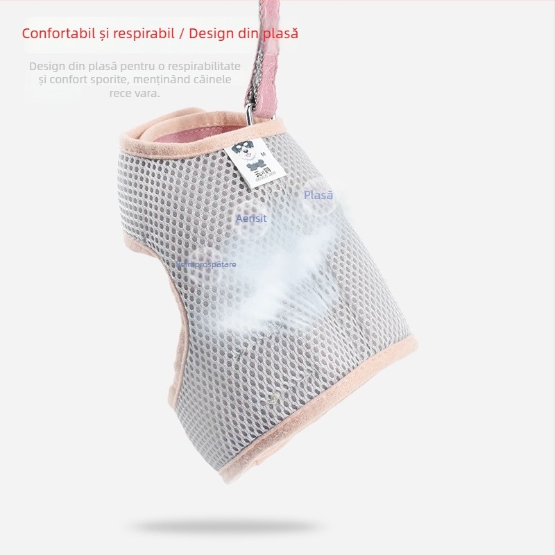 Genius dog hamă-vestă pentru pisici, plasă respirabilă, curea din material