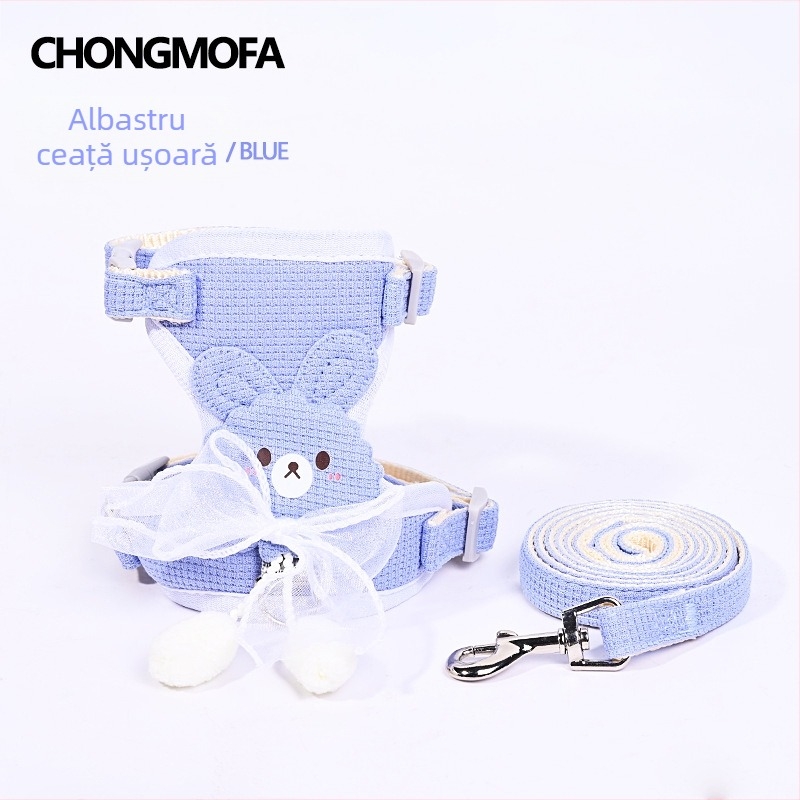 Ham de piept pentru câini mici, poliester, lesă de plimbare neretractabilă