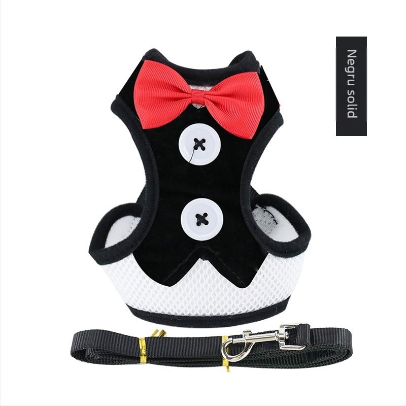 Set ham pentru pisică cu lesă, vestă respirabilă, material textil, brand Pet Baihui, categorie: curea de tracțiune