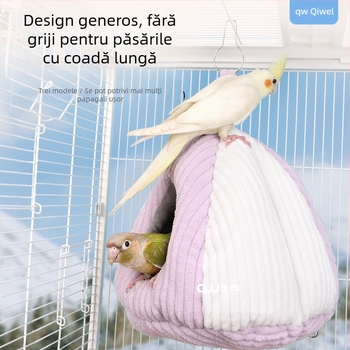 Cuib textil de iarnă pentru hamsteri și păsări mici, formă ovală, menține căldura