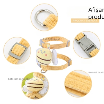 Ham de pisică cu lesă, design în formă de I, anti-evadare, poliester