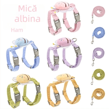 Ham de pisică cu lesă, design în formă de I, anti-evadare, poliester