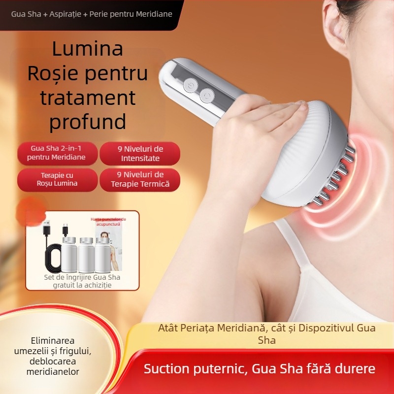 Dispozitiv de masaj electric G16 cu controlul temperaturii 38–48°C, baterie 1200mAh, reglaj de viteză fără trepte, carcasă ABS