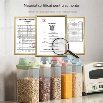 Recipient pentru orez, în stil japonez, etanș, rezistent la umezeală și insecte, din plastic PP, capacitate sub 4 L.