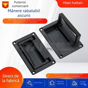 Haitan LS702 Mâner panou pentru dulapuri, montaj ascuns, aliaj de zinc, placare crom satinat