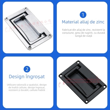 Haitan LS702 Mâner panou pentru dulapuri, montaj ascuns, aliaj de zinc, placare crom satinat