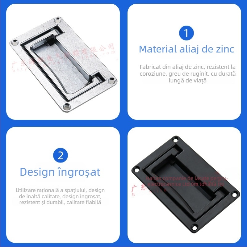 Haitan LS702 Mâner panou pentru dulapuri, montaj ascuns, aliaj de zinc, placare crom satinat