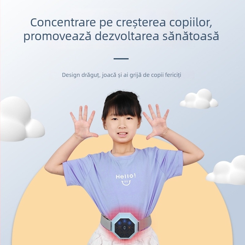 Instrument de masaj abdominal automat pentru copii, cu compresie caldă, frământare și masaj cu imitare a mișcărilor manuale, model MS-033