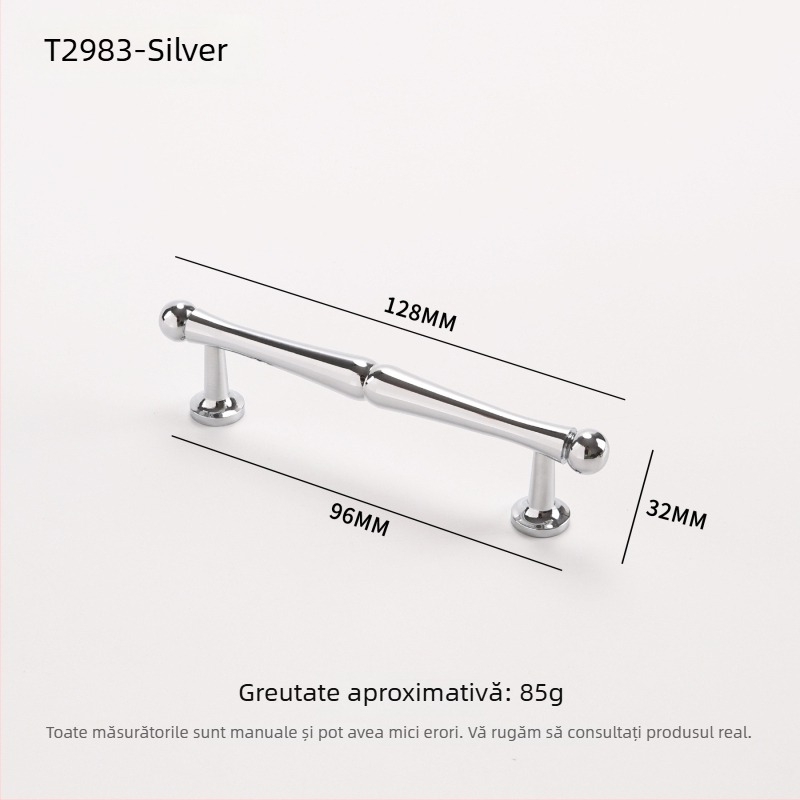 Mâner pentru ușa dulapului și sertar – stil francez, din alamă, prelucrat CNC, model 2983, Nado