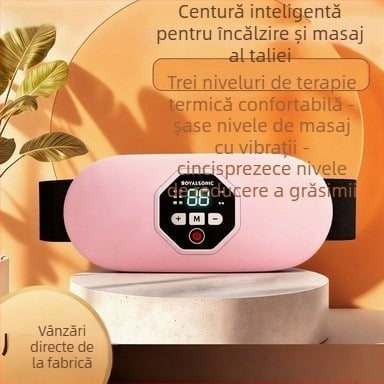 Bandă încălzitoare pentru talie, ameliorare menstruală cu vibrații și compresie caldă, alimentare USB, control manual, până la 4 capete de masaj