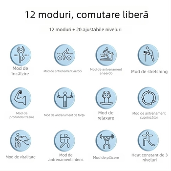 Centură de slăbire a abdomenului cu EMS microcurent, masaj cu vibrație și compresie caldă — alimentare USB, intensitate reglabilă, 5–7 capete masaj, Tomorrow's beauty
