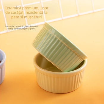 Bol ceramic suspendat pentru hamsteri și alte animale de companie, cu suport metalic, design anti-răsturnare, marcă Shuo ni