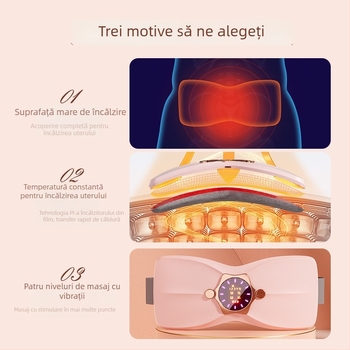 Bandă de masaj încălzitoare cu infraroșu Ng-708, cu 4 trepte, 50–65°C, 410 g