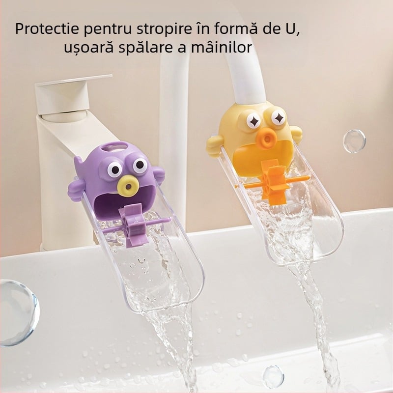 Extensor de robinet – Design desen animat pentru copii, Potrivire universală, Material PP, Funcție: Extensor de robinet, Brand: Xingyang, Serie: Dudu fish, Lansare: aprilie 2025