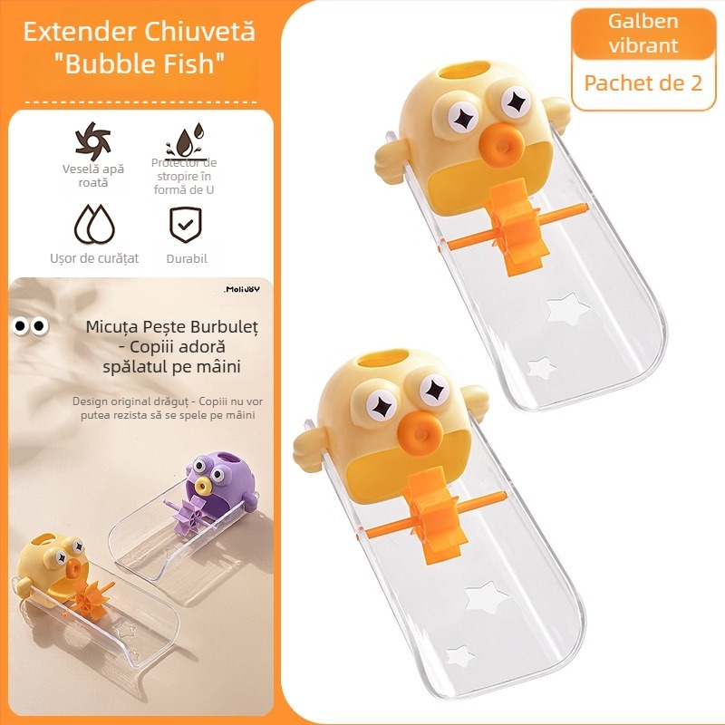 Extensor de robinet – Design desen animat pentru copii, Potrivire universală, Material PP, Funcție: Extensor de robinet, Brand: Xingyang, Serie: Dudu fish, Lansare: aprilie 2025