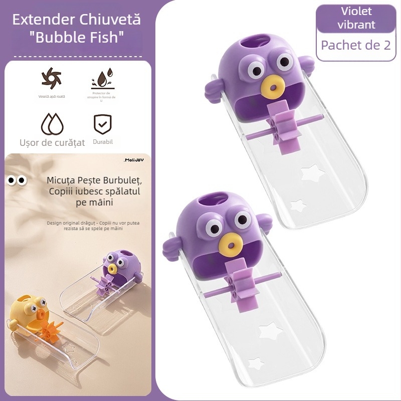 Extensor de robinet – Design desen animat pentru copii, Potrivire universală, Material PP, Funcție: Extensor de robinet, Brand: Xingyang, Serie: Dudu fish, Lansare: aprilie 2025