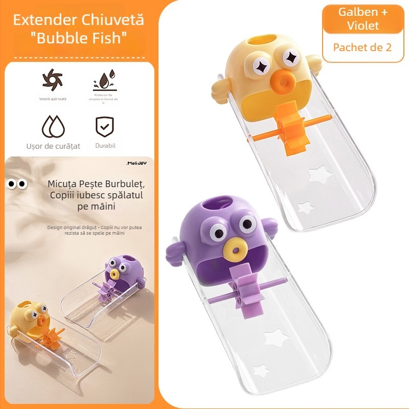 Extensor de robinet – Design desen animat pentru copii, Potrivire universală, Material PP, Funcție: Extensor de robinet, Brand: Xingyang, Serie: Dudu fish, Lansare: aprilie 2025