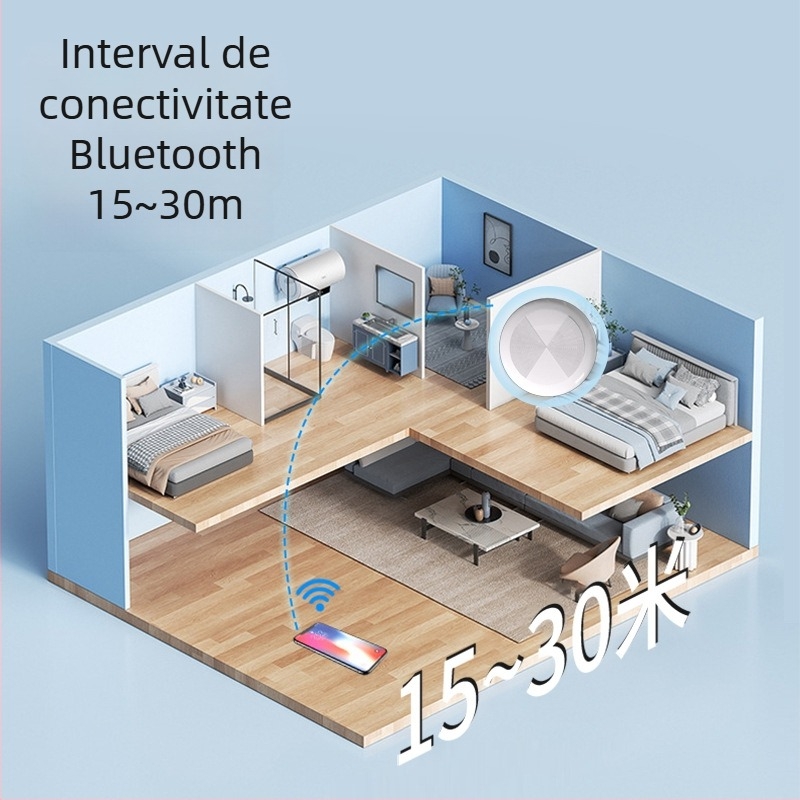 Localizator circular Bluetooth pentru animale de companie, model YU-18, compatibil iOS, interfață Bluetooth, baterie 240, alerte bidirecționale