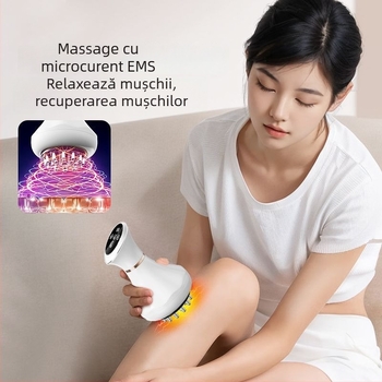 Instrument electric de masaj pentru meridiane, reîncărcabil, cu frecare, microcurent, vibrație și încălzire