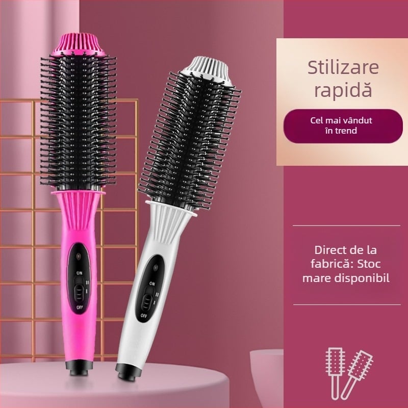 Baghetă 2 în 1 pentru îndreptare și ondulare a părului, încălzire din turmalin ceramic, cilindru cu diametrul sub 15 mm, două setări de temperatură, 20W la 220V, potrivit pentru păr ud și uscat