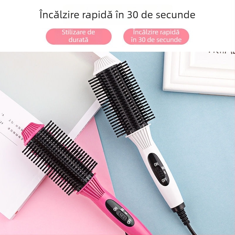 Baghetă 2 în 1 pentru îndreptare și ondulare a părului, încălzire din turmalin ceramic, cilindru cu diametrul sub 15 mm, două setări de temperatură, 20W la 220V, potrivit pentru păr ud și uscat
