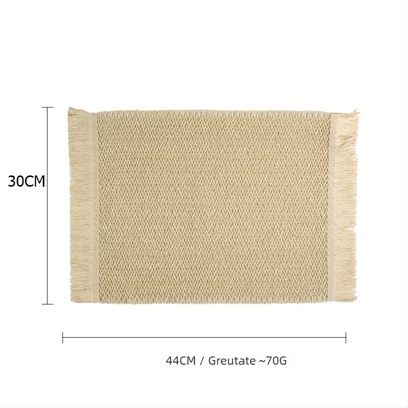 Placă de masă din hârtie împletită – ecologică, izolație termică, anti-arzare, decorativă; material: hârtie; model: uni; formă: rotundă, pătrată, neregulată; biodegradabil