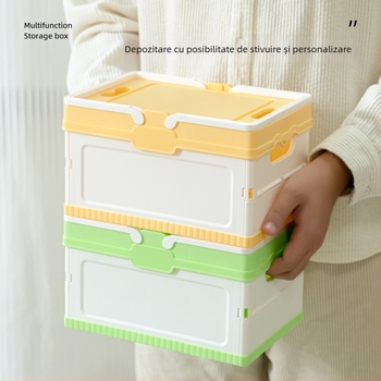 Cutie pliabilă de depozitare pentru portbagajul mașinii – PP plastic, mâner de transport, capacitate 5–10 L