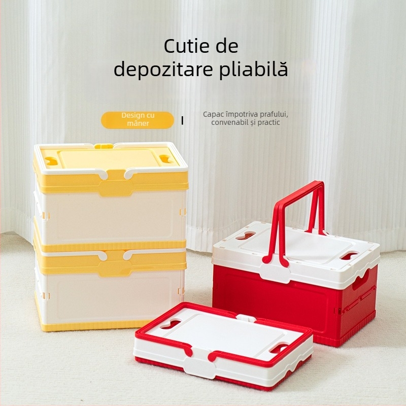 Cutie pliabilă de depozitare pentru portbagajul mașinii – PP plastic, mâner de transport, capacitate 5–10 L