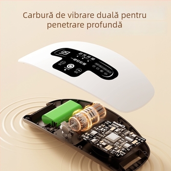 Curea de masaj pentru talie și abdomen — reîncărcabilă, control mecanic, 3 viteze, vibrație cu compresie caldă, până la 4 capete de masaj