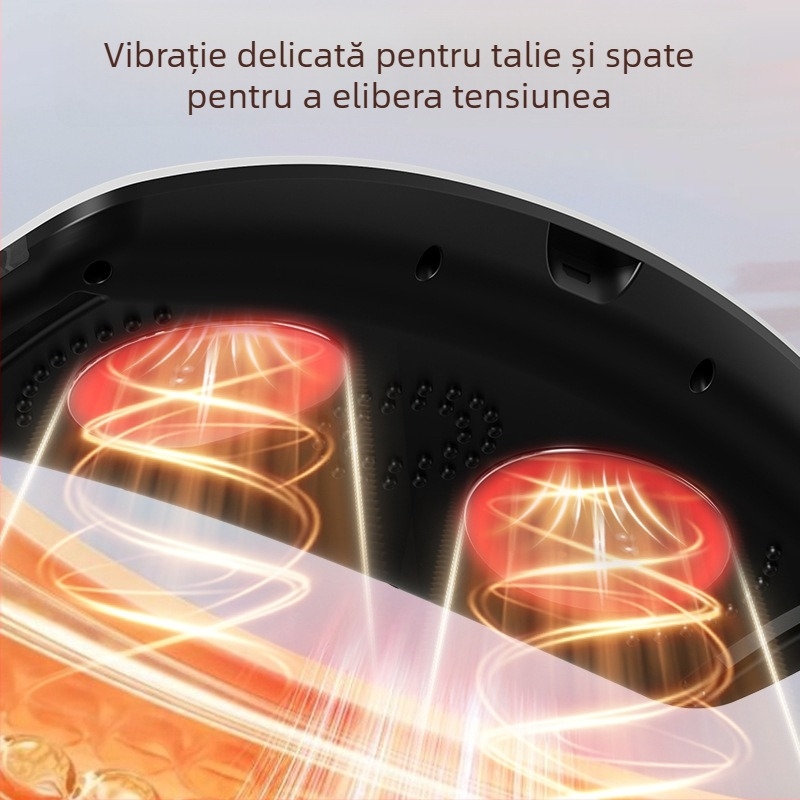 Curea de masaj pentru talie și abdomen — reîncărcabilă, control mecanic, 3 viteze, vibrație cu compresie caldă, până la 4 capete de masaj