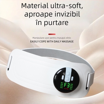 Bandă de masaj EMS cu puls, alimentare USB, control mecanic, încălzire prin compresie, până la 4 capete de masaj, transmisie variabilă continuă