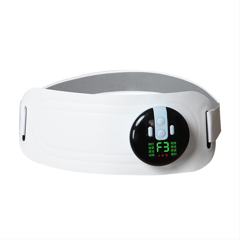 Bandă de masaj EMS cu puls, alimentare USB, control mecanic, încălzire prin compresie, până la 4 capete de masaj, transmisie variabilă continuă