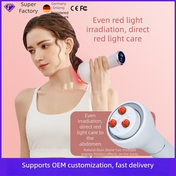 Instrument de masaj abdominal - portabil, alimentare USB, tehnici: frământare, vibrație, compresie caldă și simulare - Model DJ-312